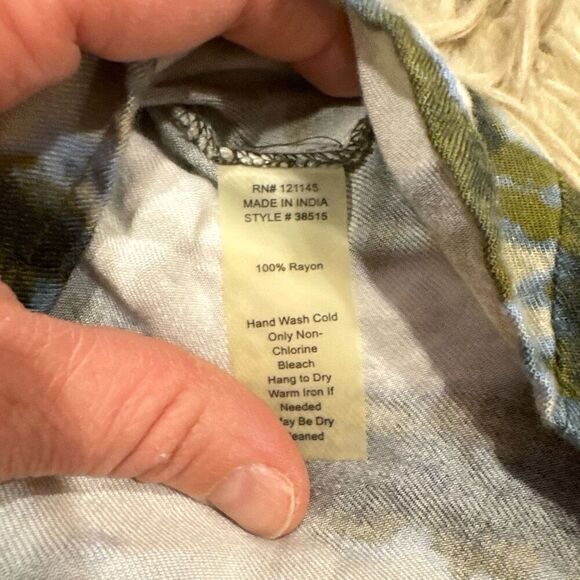 Soft surroundings tie dye button down blouse - Picture 2 of 3